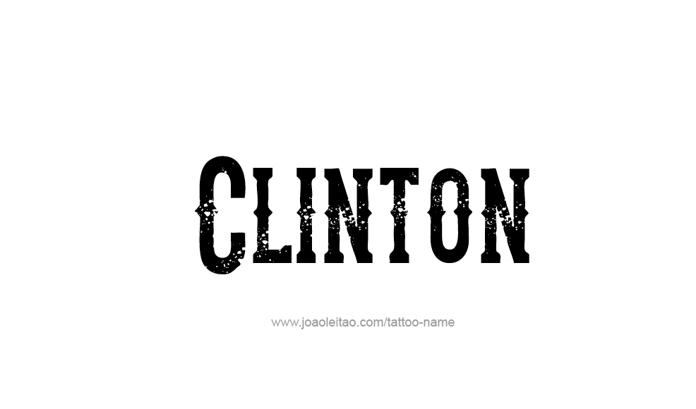 Tattoo Design  Name Clinton   