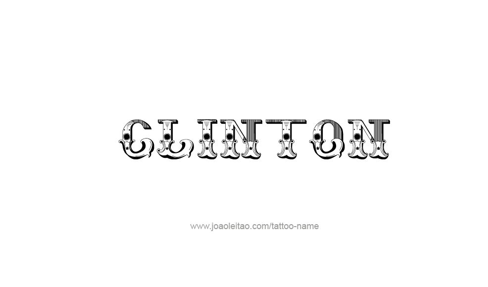 Tattoo Design  Name Clinton   