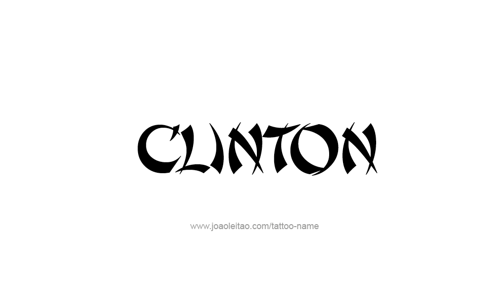 Tattoo Design  Name Clinton