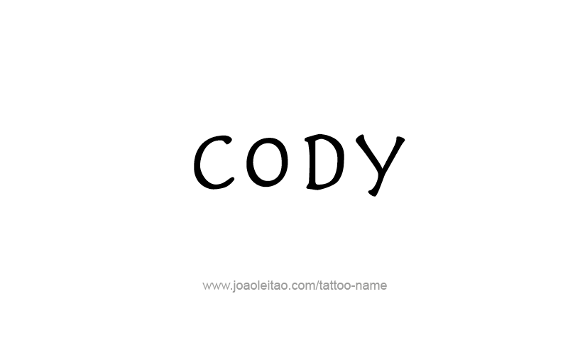 Tattoo Design  Name Cody   