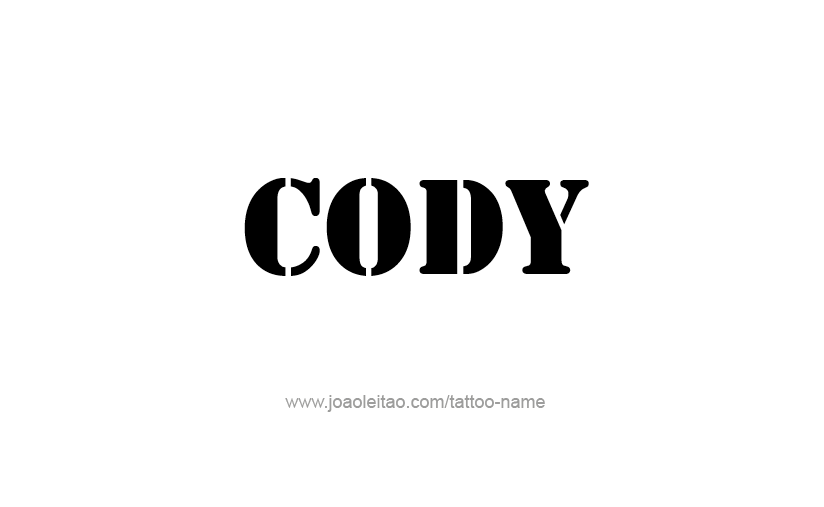 Tattoo Design  Name Cody   