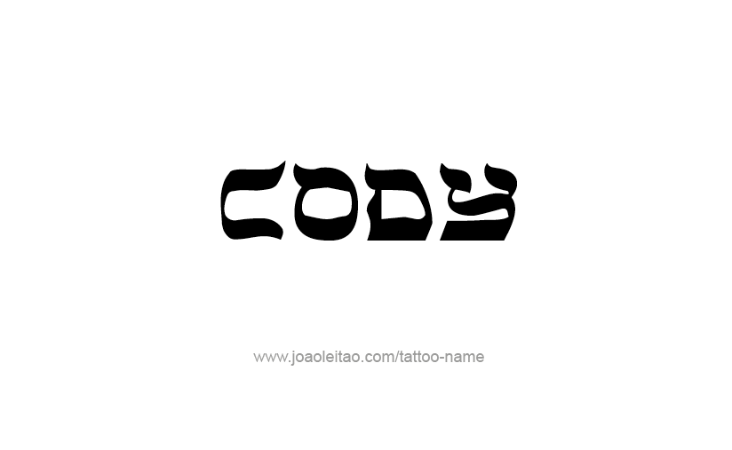 Tattoo Design  Name Cody   