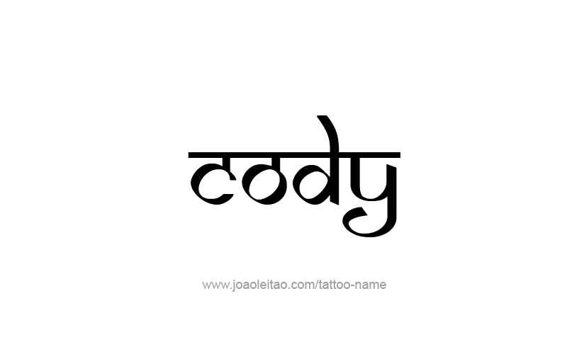 Tattoo Design  Name Cody   