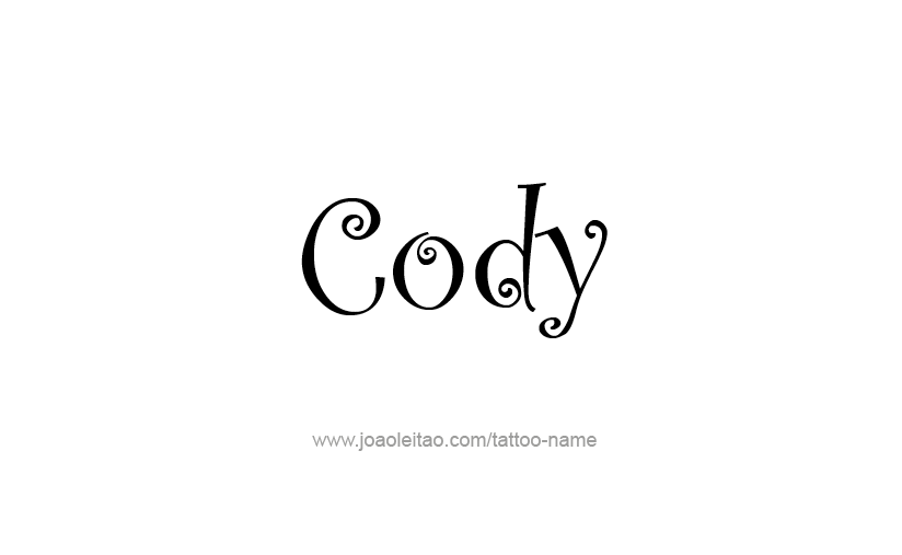 Tattoo Design  Name Cody   