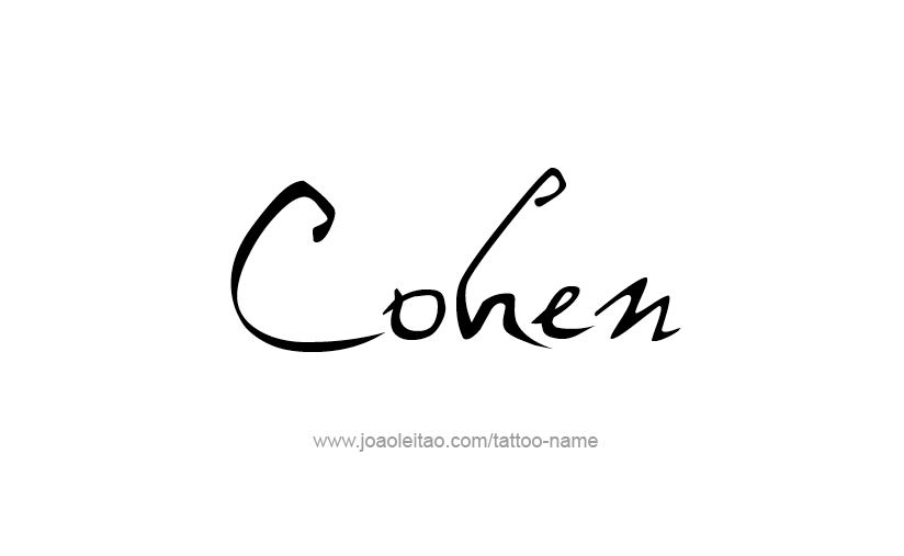 Tattoo Design  Name Cohen   