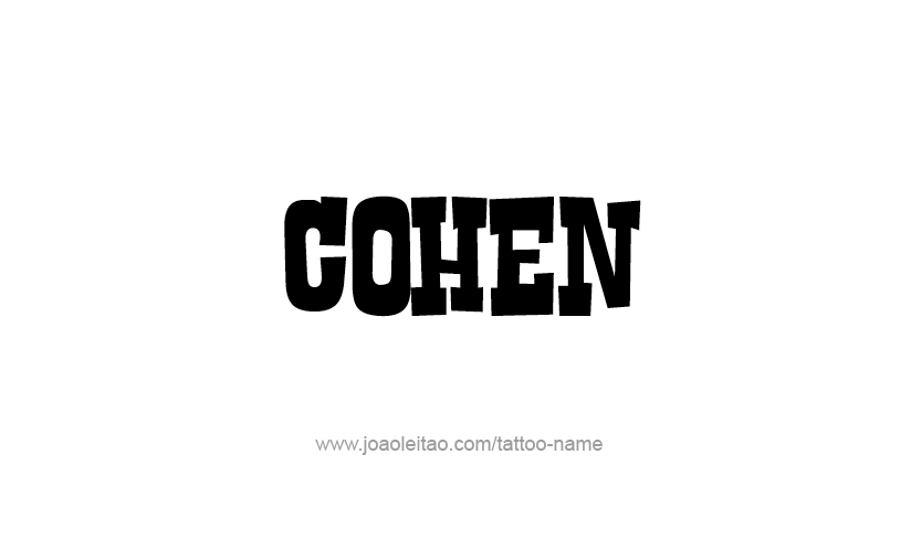 Tattoo Design  Name Cohen   