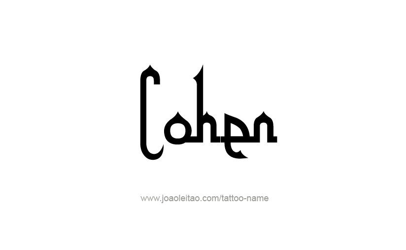 Tattoo Design  Name Cohen   