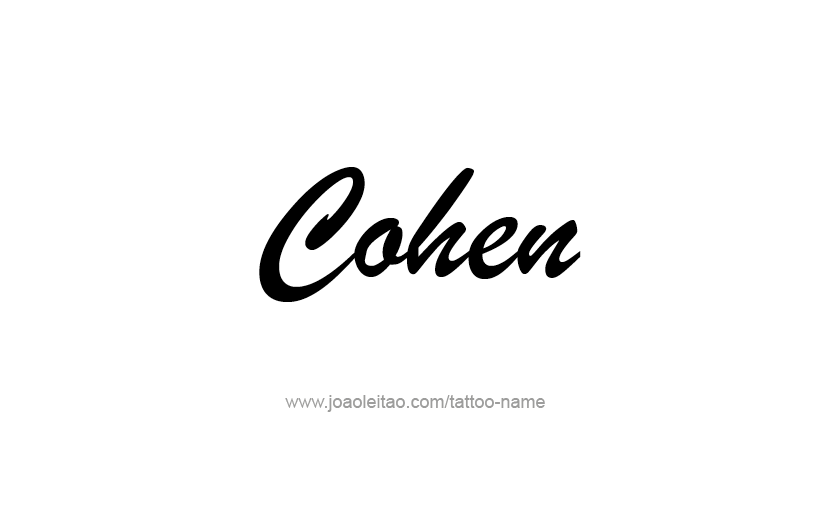 Tattoo Design  Name Cohen   