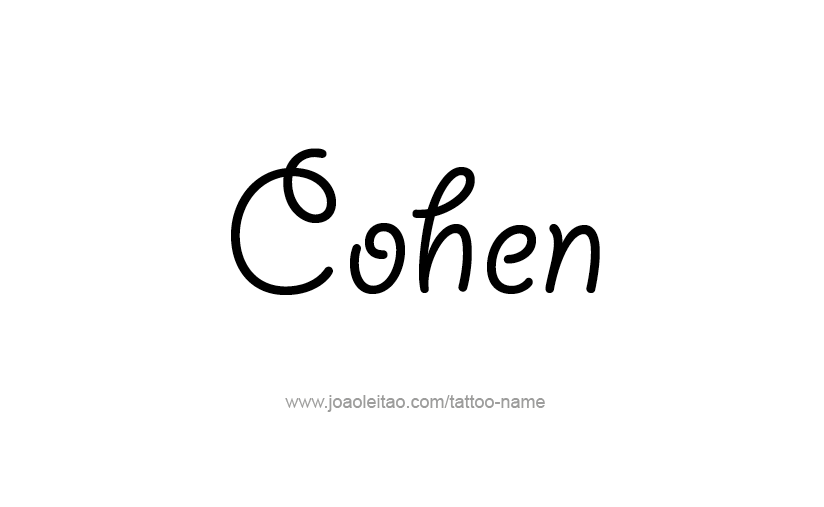 Tattoo Design  Name Cohen   