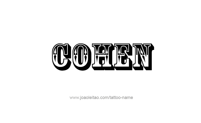 Tattoo Design  Name Cohen   