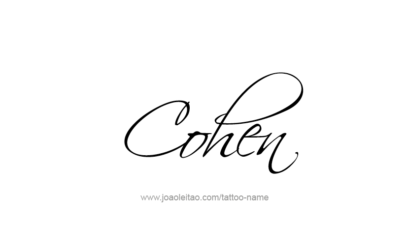 Tattoo Design  Name Cohen   