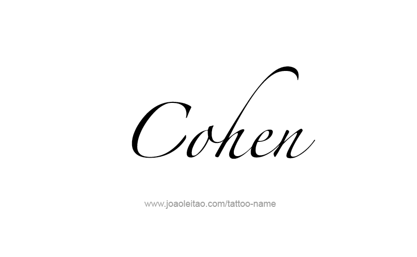 Tattoo Design  Name Cohen   