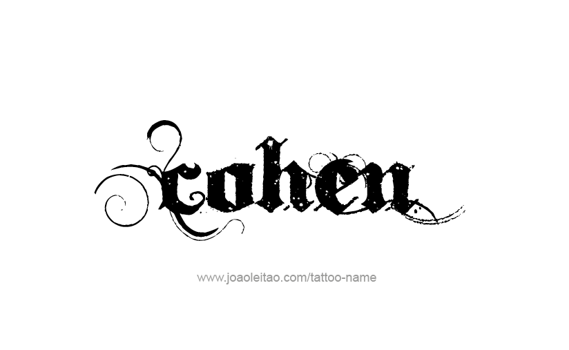 Tattoo Design  Name Cohen   