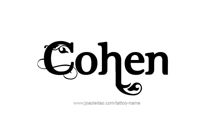 Tattoo Design  Name Cohen   