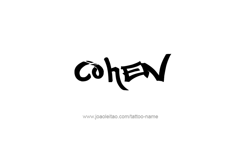 Tattoo Design  Name Cohen   