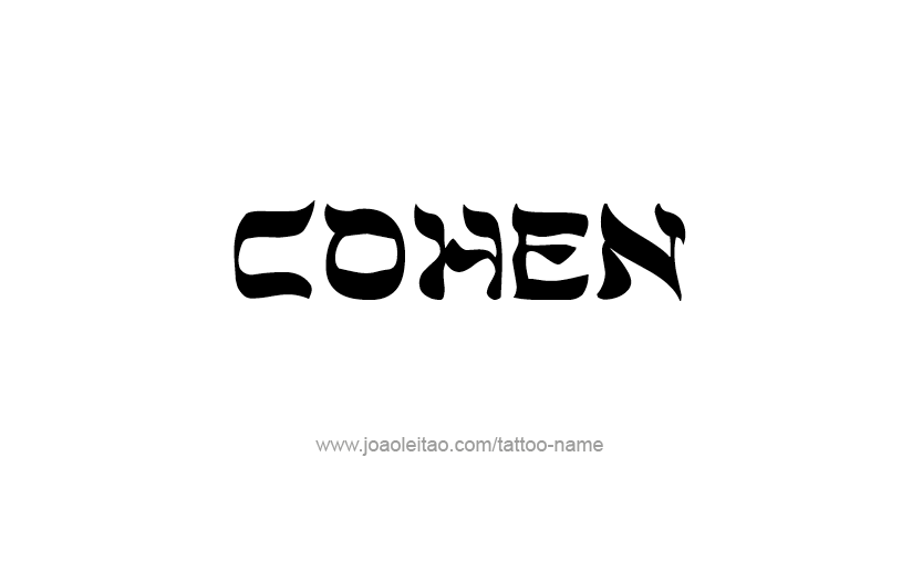 Tattoo Design  Name Cohen   