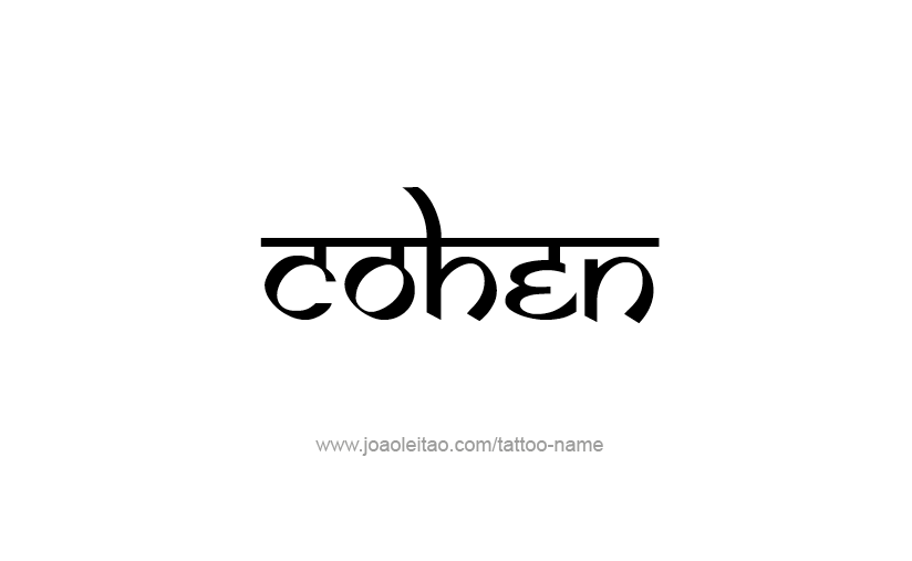 Tattoo Design  Name Cohen   