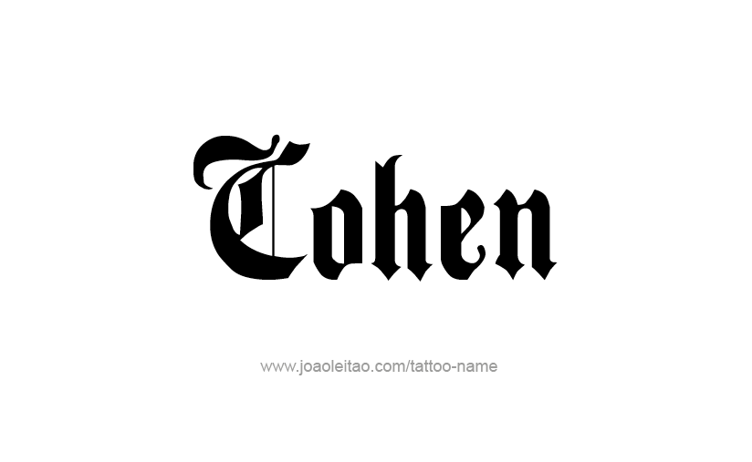 Tattoo Design  Name Cohen   