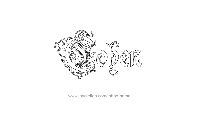 Tattoo Design  Name Cohen   