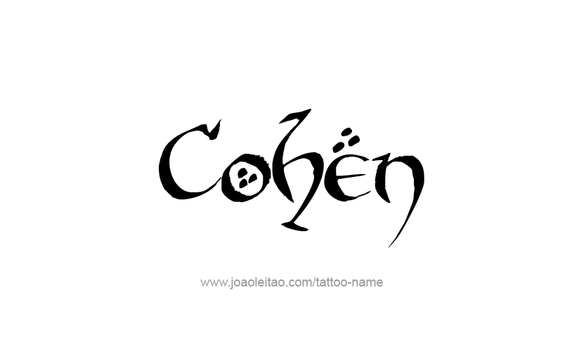 Tattoo Design  Name Cohen   