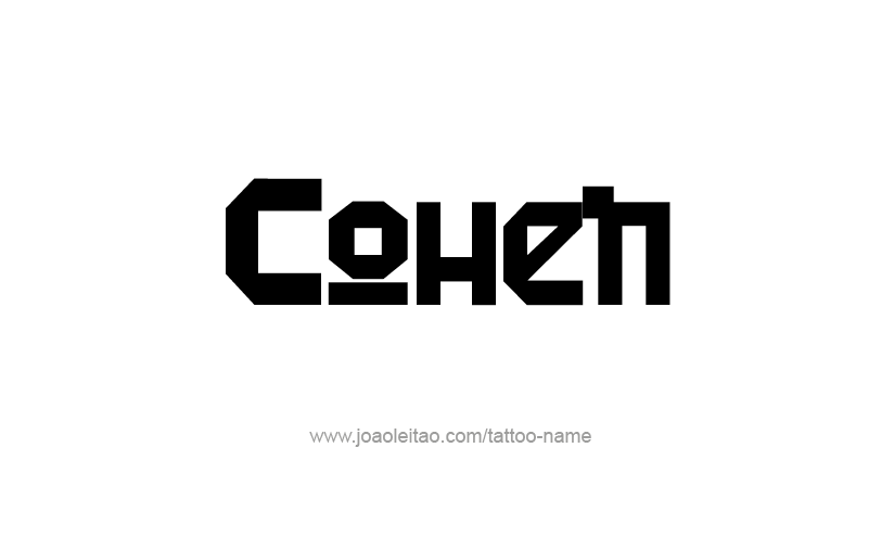 Tattoo Design  Name Cohen   