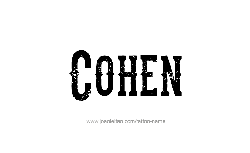 Tattoo Design  Name Cohen   