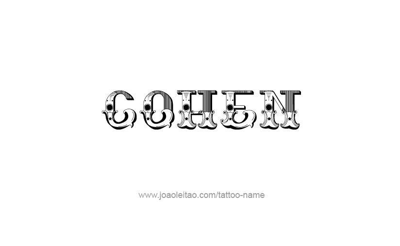 Tattoo Design  Name Cohen   