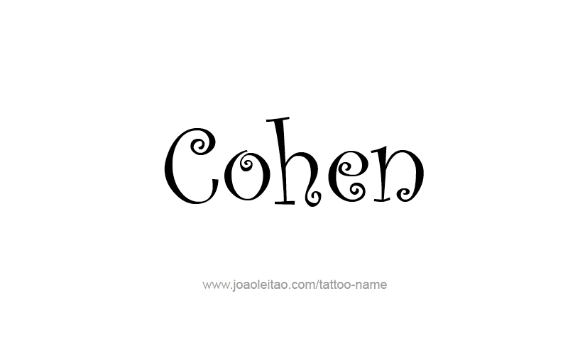 Tattoo Design  Name Cohen   