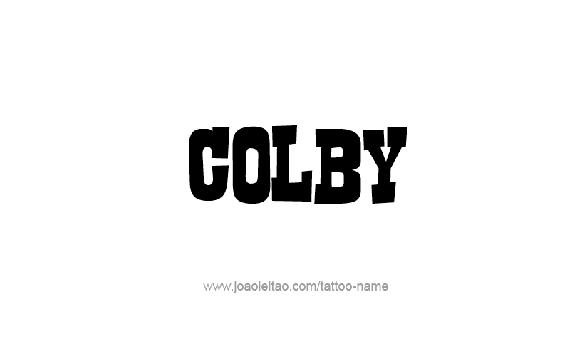 Tattoo Design  Name Colby   