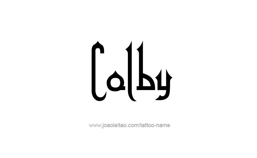 Tattoo Design  Name Colby   