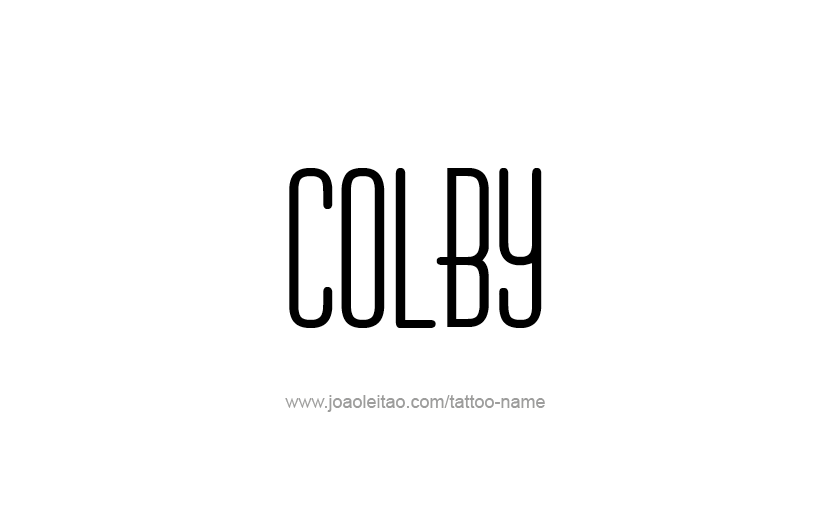 Tattoo Design  Name Colby   