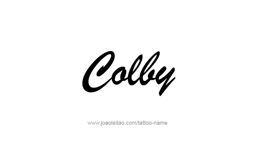 Tattoo Design  Name Colby   