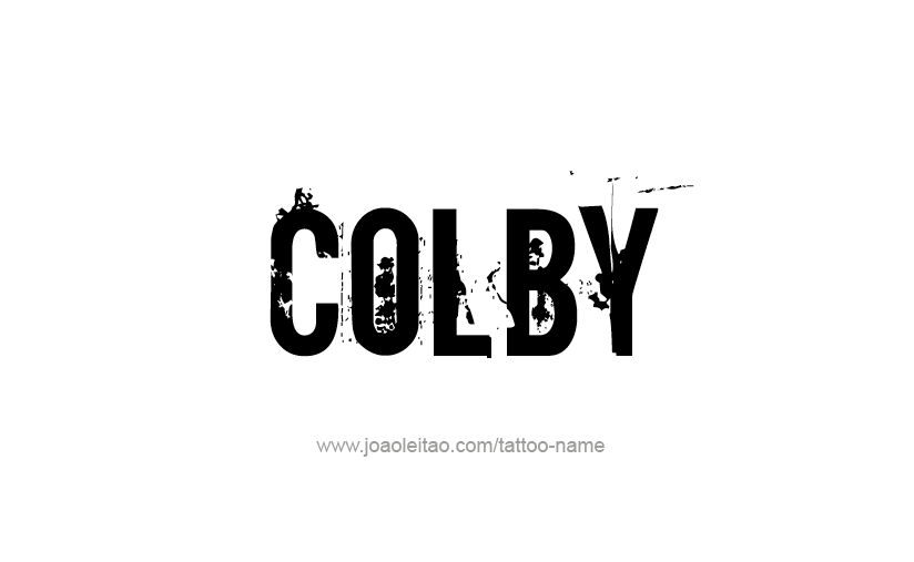 Tattoo Design  Name Colby   