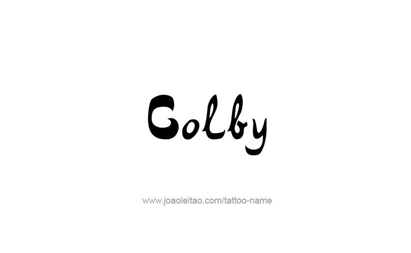 Tattoo Design  Name Colby   