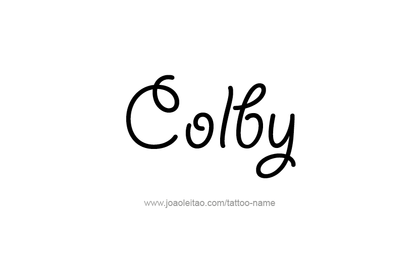 Tattoo Design  Name Colby   