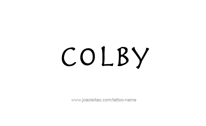 Tattoo Design  Name Colby   