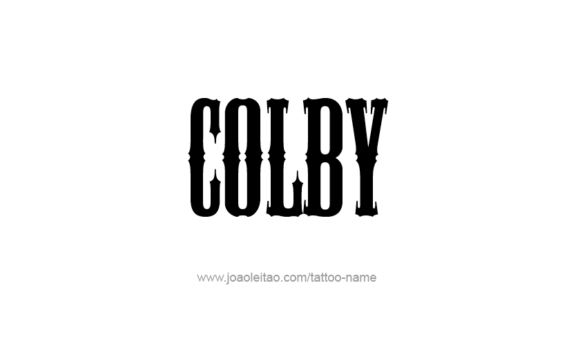 Tattoo Design  Name Colby   