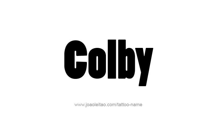 Tattoo Design  Name Colby   