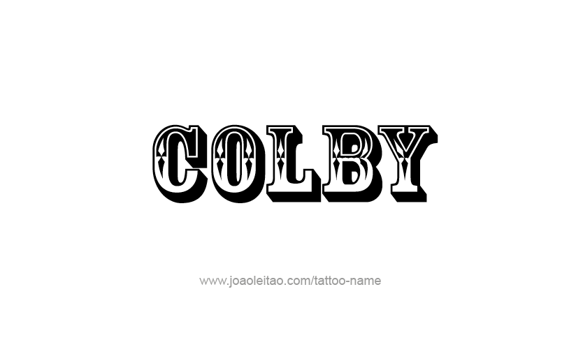 Tattoo Design  Name Colby   