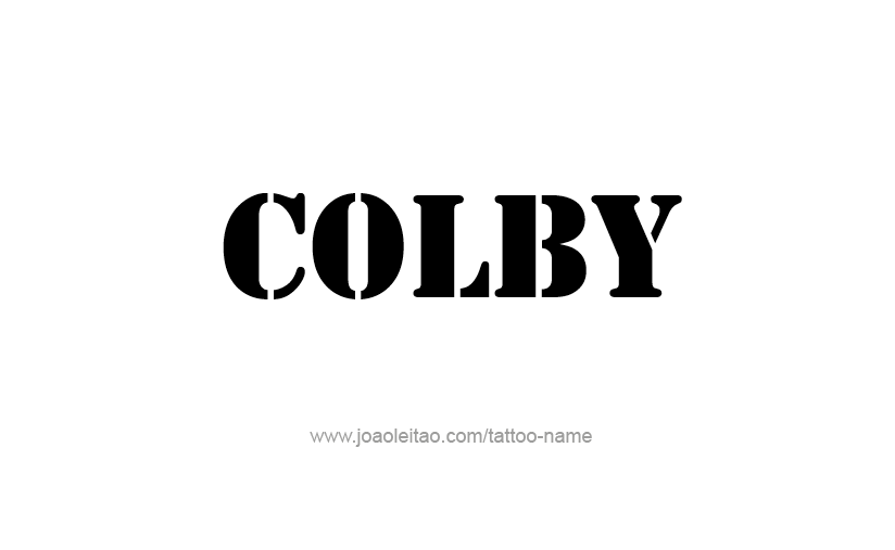 Tattoo Design  Name Colby   