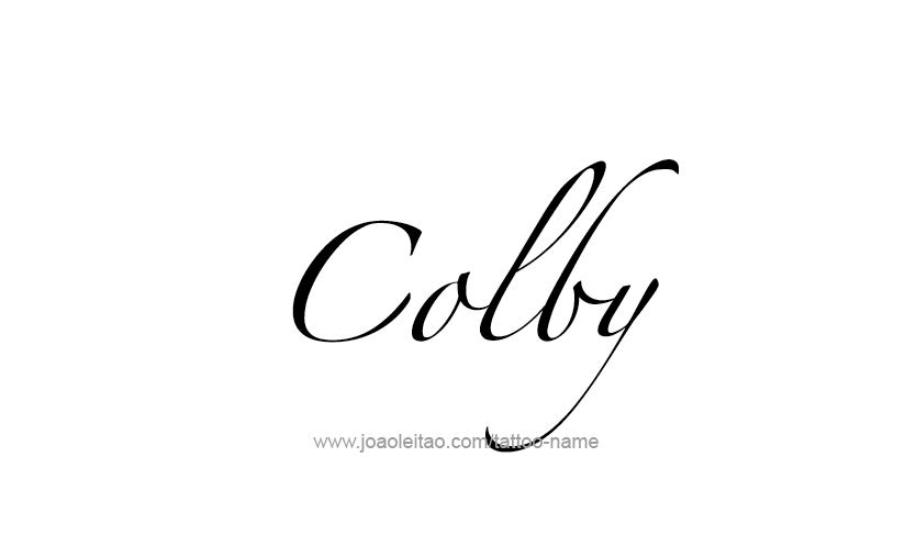 Tattoo Design  Name Colby   