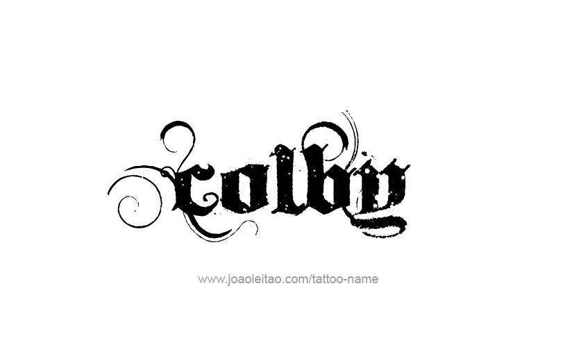 Tattoo Design  Name Colby   