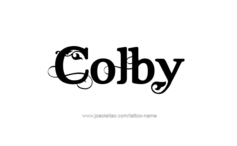 Tattoo Design  Name Colby   