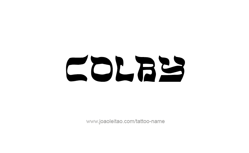 Tattoo Design  Name Colby   