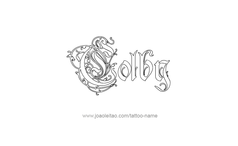 Tattoo Design  Name Colby   