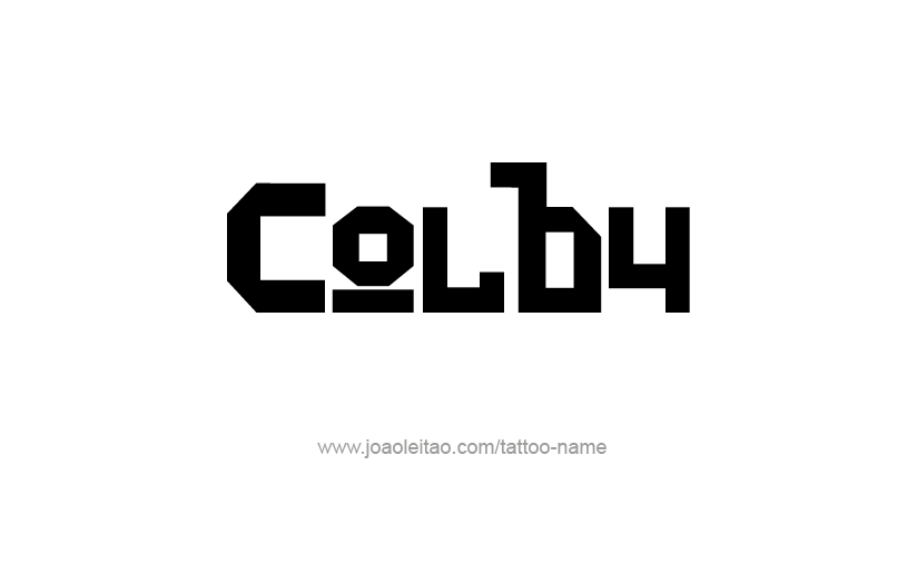 Tattoo Design  Name Colby   