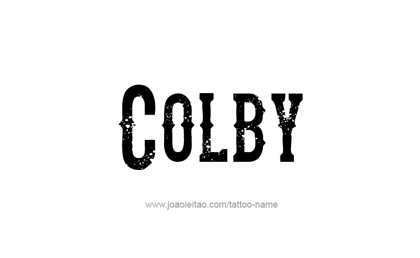 Tattoo Design  Name Colby   