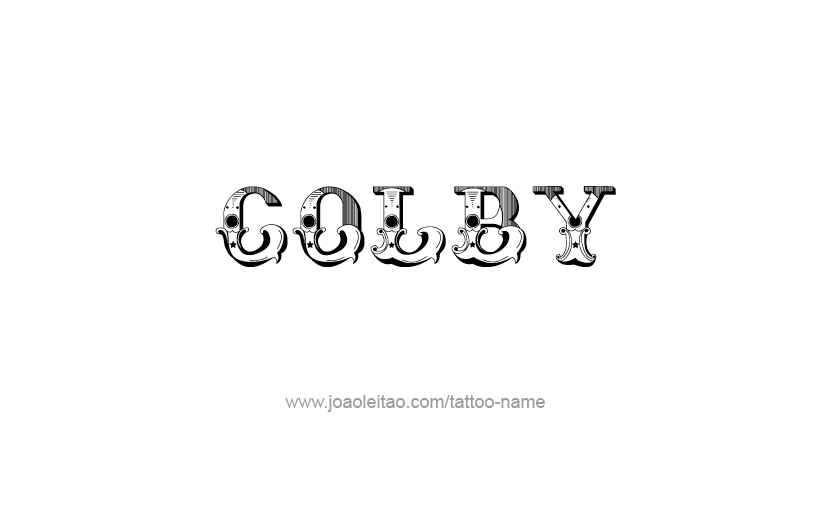 Tattoo Design  Name Colby   