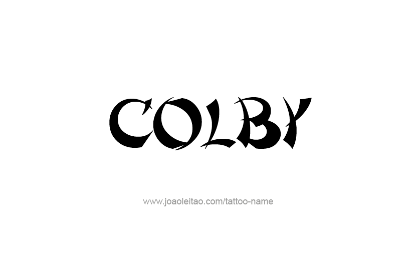 Tattoo Design  Name Colby