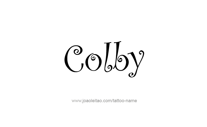 Tattoo Design  Name Colby   